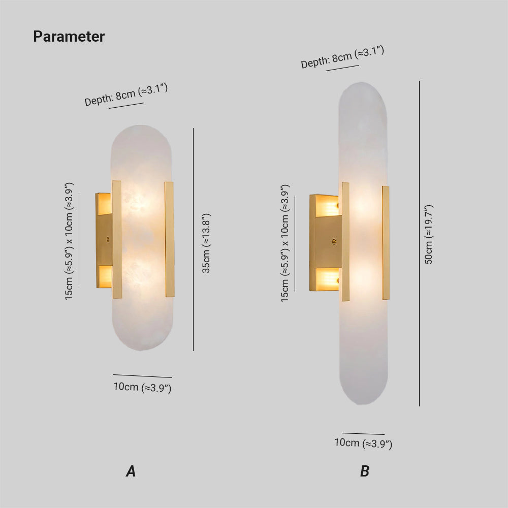Veo Applique Murale en Albâtre de Luxe - Neutralighting