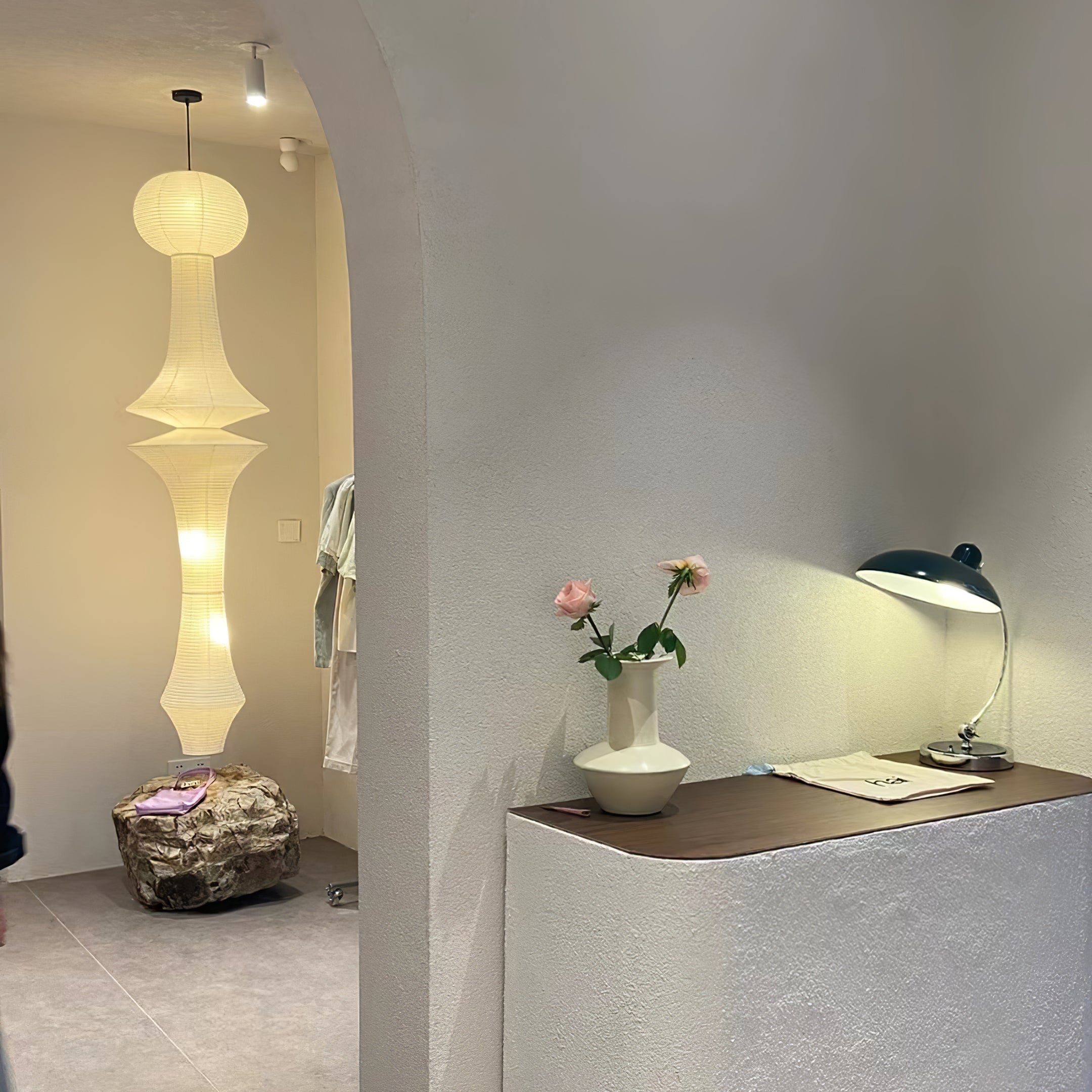 Lustra Suspension Luminaire Papier Washi E pour Salon - Neutralighting