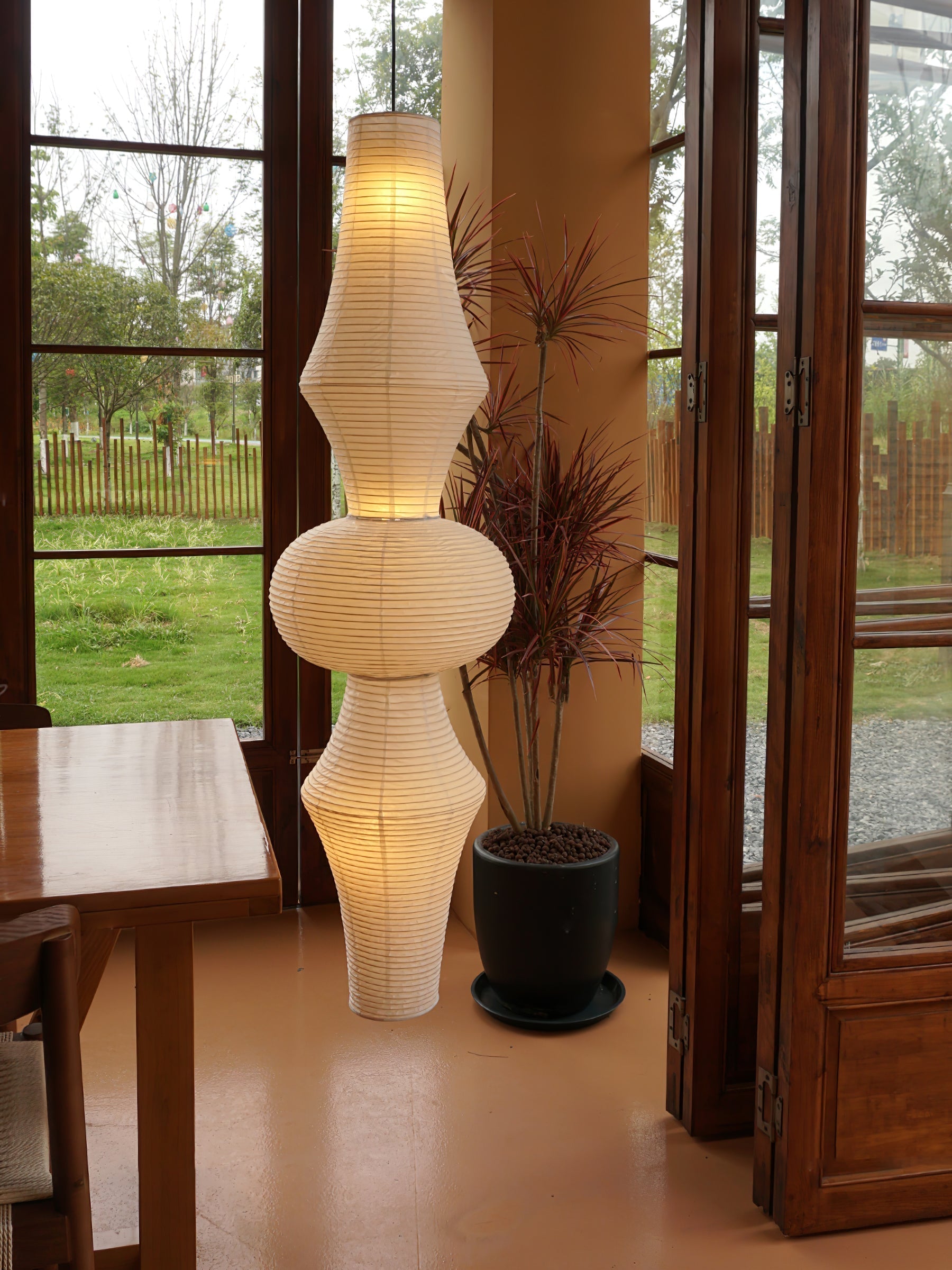 Lustra Suspension Luminaire Papier Washi E pour Salon - Neutralighting