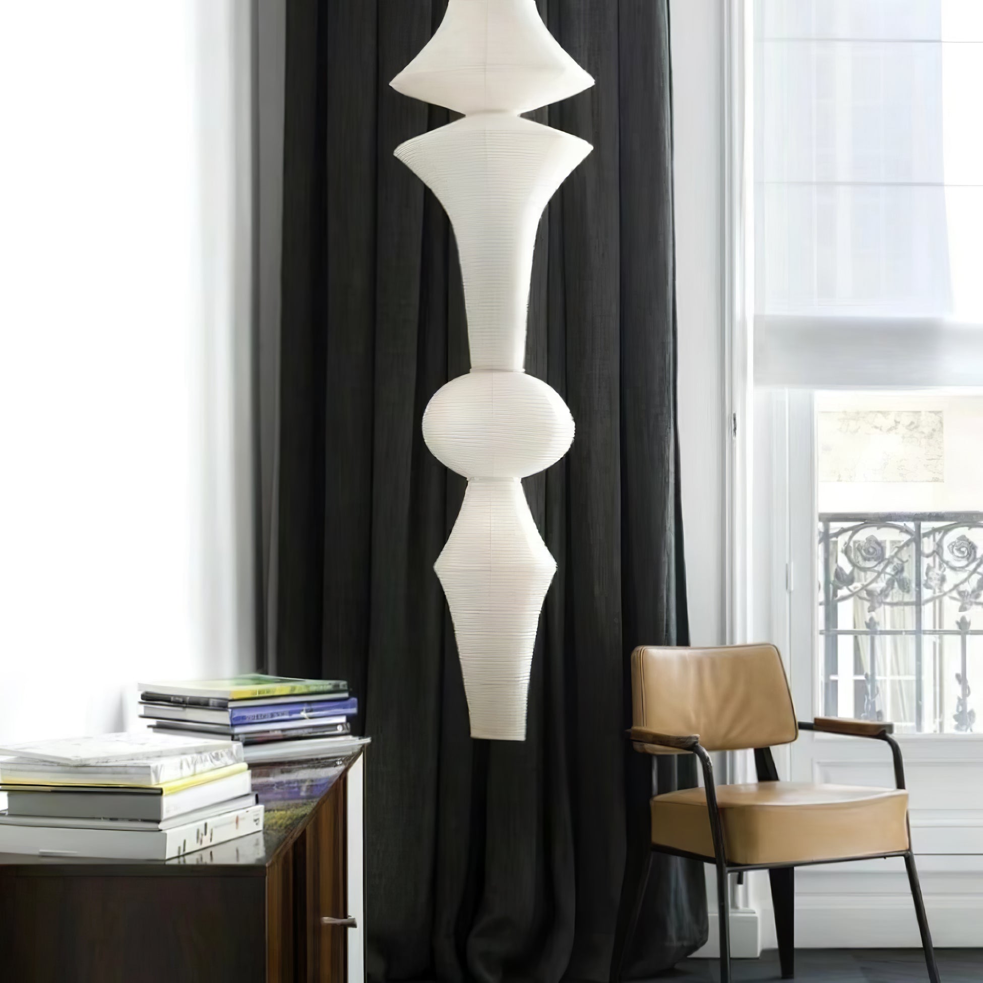 Lustra Suspension Luminaire Papier Washi E pour Salon - Neutralighting