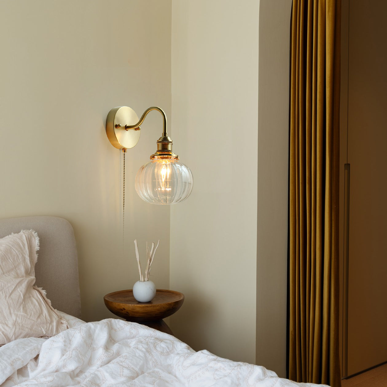 June Applique Murale Vintage en Verre - Neutralighting