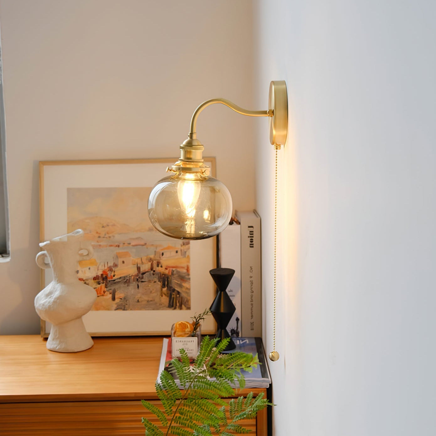 June Applique Murale Vintage en Verre - Neutralighting