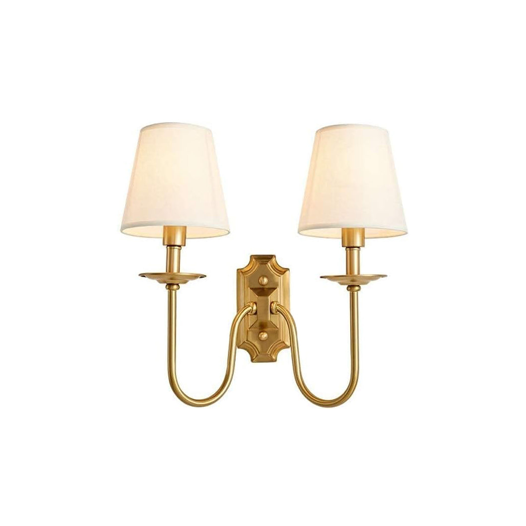 Chloe Applique Murale Vintage avec Abat-Jours en Tissu - Neutralighting