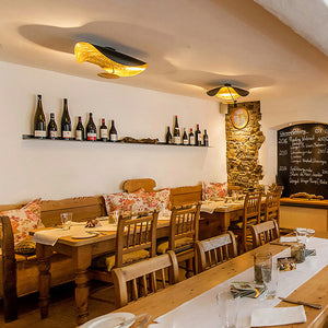 Jexie Plafonnier Feuille Moderne Noir/Or Salon Chambre à Coucher - Neutralighting