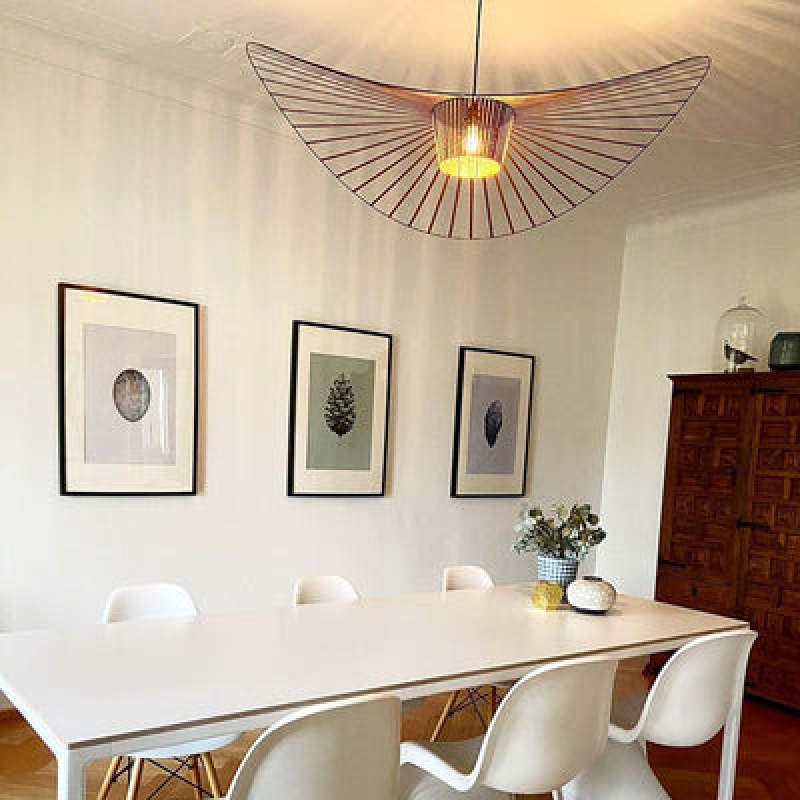 Zenro Suspension Vague Moderne. Tissu. Noir/Marron/Doré/Blanc. Salon - Neutralighting